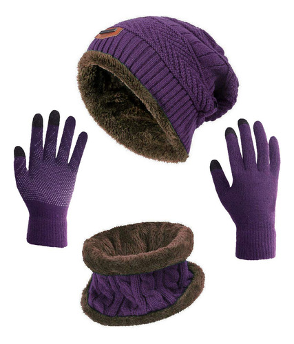 Hindawi Gorro De Invierno, Bufanda Y Guantes De Punto Para N