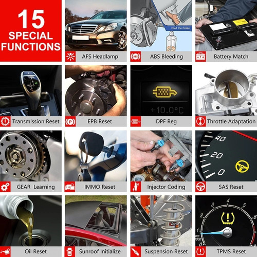 Imagen 8 de 9 de Escaner Automotriz Launch Crp909x 15 Funciones Crp909 Obd2