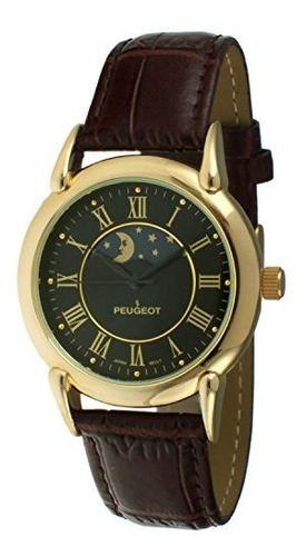 Reloj Pp Peugeot Para Hombre 3032bk Vintage De Cuarzo