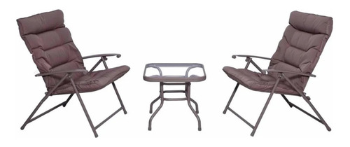 Set De Mesa 45cm Silla De Jardin Exterior Balcón Juego Terra