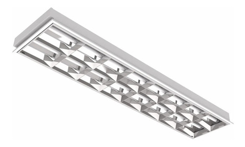 Kit 8 Luminária Calha Comercial Alto Rendimento Sem Lâmpada