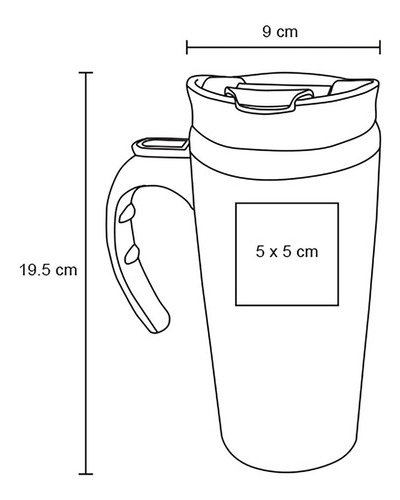 Imagen 5 de 10 de Termo De Acero Inoxidable Antiderramable Cap 400ml