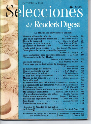 Selecciones Del Reader´s Digest Nº95 Octubre 1948