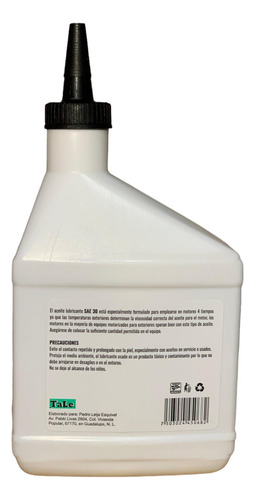Caja De Aceite Motor Podadora, Sae30, 4 Tiempos