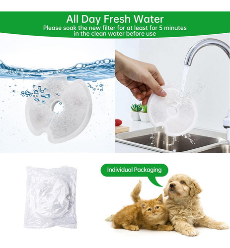 Filtros De Fuente De Agua Cat De 8 Piezas Para Cat Fountai U