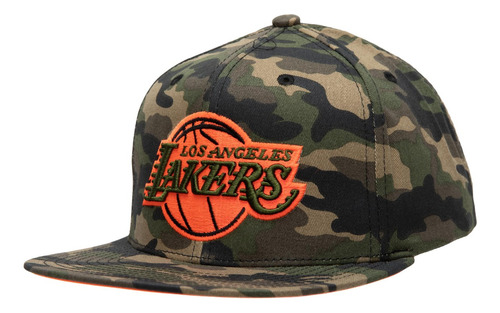 Gorra Mitchell And Ness Neon Camo Pop Nba Los Angeles Lakers