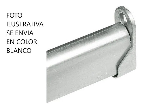 Caño Barral Oval Para Placard 80 Cm Color Blanco + Soportes 