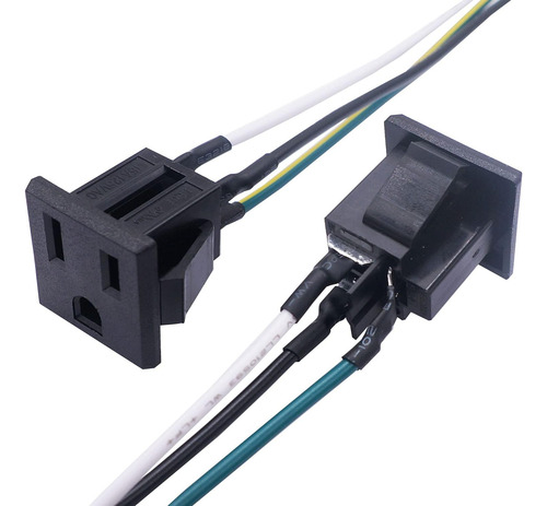 Panel De Enchufe De Corriente Us De 3 Clavijas 15a 125v...