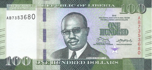 Liberia 100 Dolares  2016