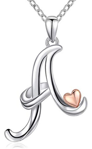 Celestia Collares De Plata Esterlina Con Inicial Para Mujer,