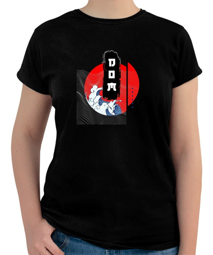 Playera Mujer Dom Arte Oriental Negro Streamerch