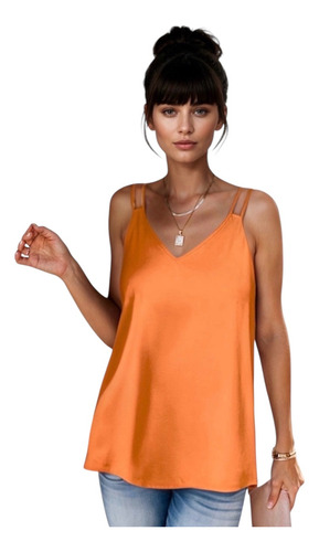Blusa Tirantes Dobles Escote V Y Espalda Cruzada #30