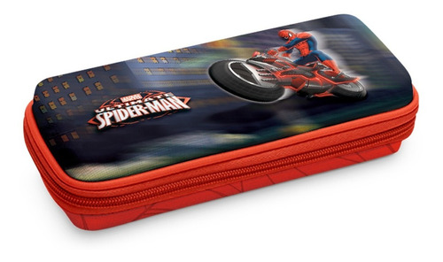 Cartuchera Canopla Rectangular Eva Con Relieve Spiderman Color Negro