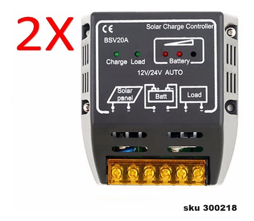 Paga1x2 Regulador Solar 20a Controlador Carga Bateria W01