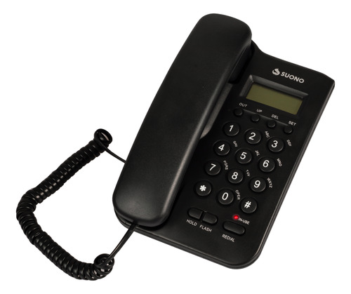 Teléfono Fijo Con Cable Pared Números Grandes Identificador 