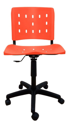 Cadeira Plástica Confort Giratória De Escritório Colorida