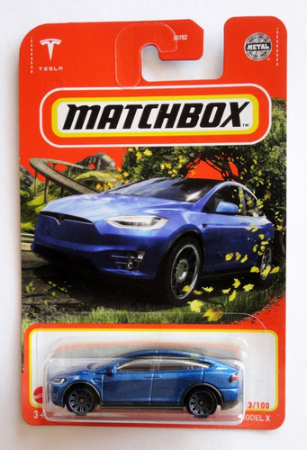 Matchbox 2022, Tesla Model X - 53/100 - ( Azul )