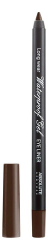 Delineador de olhos em gel Absolute New York Delineador de Olhos à Prova D'Água Gel Eyeliner Marrom Escuro cor café