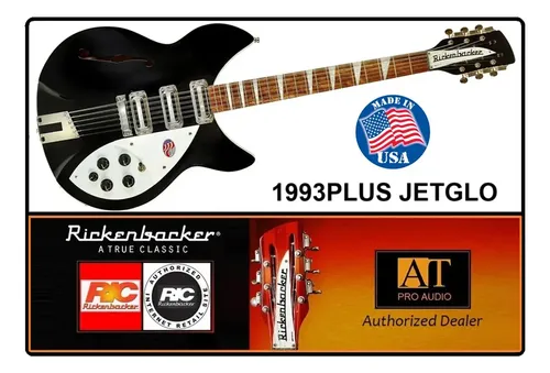 Guitarra Semi-acústica 12 Rickenbacker 1993plus Jetglo