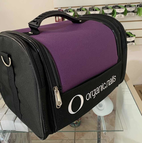 Imagen 2 de 5 de Maletín Cosmético Negro Con Morado By Organic Nails