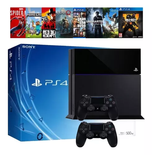 Ps4 Fat 500gb Usado + 2 Jogos Físicos Garantia E Nota Fiscal