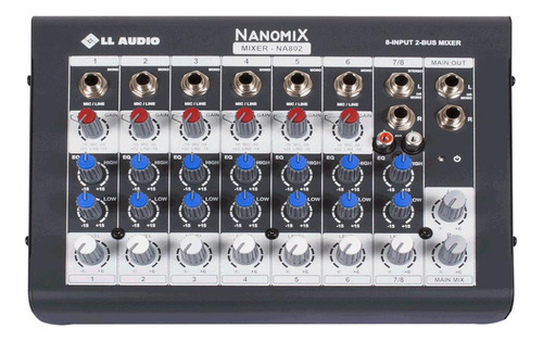 Mesa De Som Mixer Nanomix Ll Audio Na802 8 Canais C/pc Sound