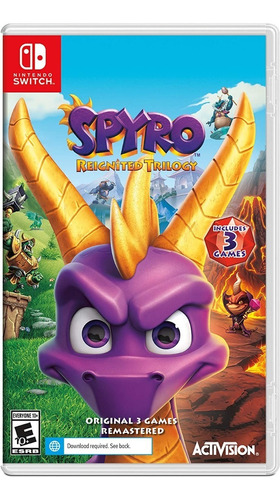 Spyro Reignited Trilogy Nintendo Switch Novo Mídia Física