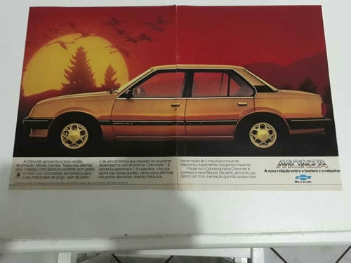 Propaganda Antiga Anúncio Gm Chevrolet Monza Sl/e 1983