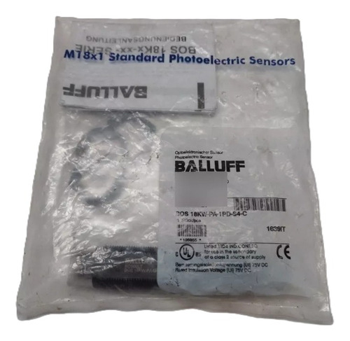 Sensor Ótico Difuso Balluff 18kw-pa-1pd-s4-c Bos00lt 10-30v