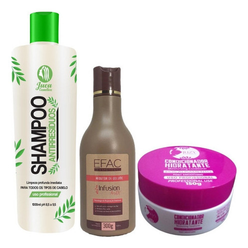 Kit Progressiva Efac 300ml + Shampoo 1l E Pòs Quimica 150g