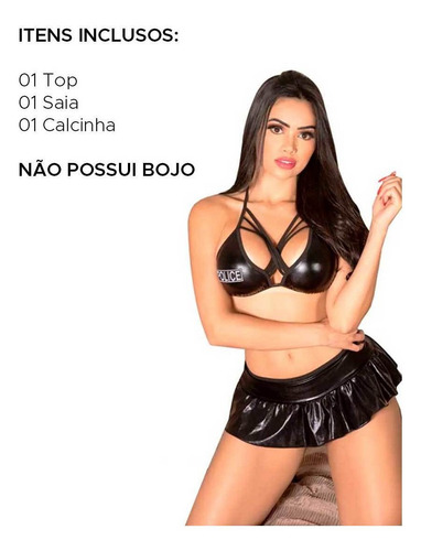 Imagem 9 de 9 de Lingerie Sensual Policial Gata Guarda Pronta Entrega Envio24