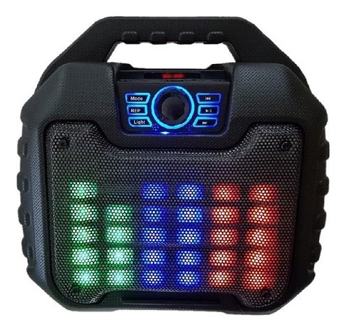 Radio Parlante Portatil Anti Golpe Bluetooth Karaoke Fiesta Color Negro