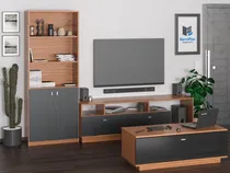 Comprar Combo Rack Mesa Tv + Biblioteca + Mesa Ratona Con Cajon