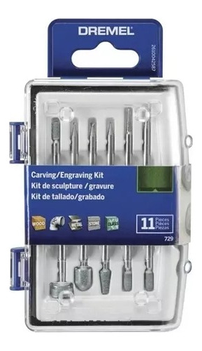 Kit Accesorios Minitorno Dremel 11 Piezas Grabado / Tallado