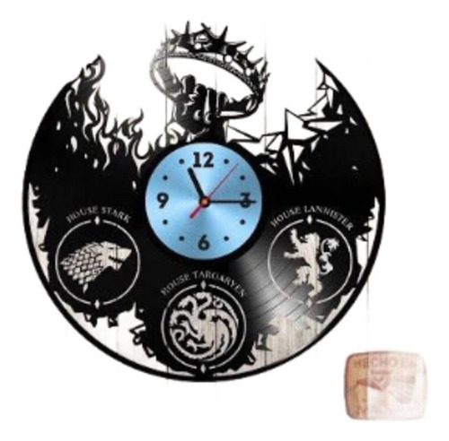 Reloj Corte Laser 0161 Game Of Thrones Corona Y Simbolos 