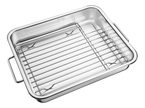 Fuente Asadera Para Horno Acero Inox 30x22 Cms Importado