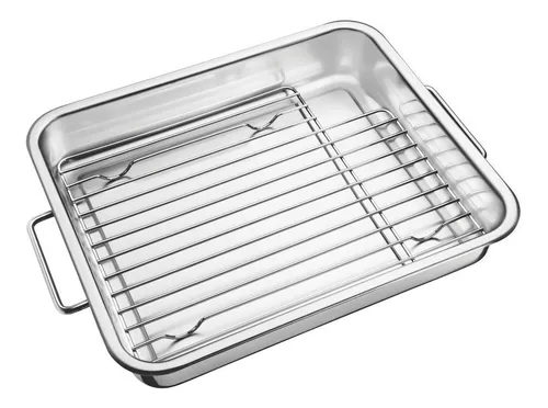 comprar Fuente Asadera Para Horno Acero Inox 30x22 Cms Importado
