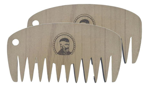 2 Pentes Para Barba Bigode Material Resistente Mdf Model 06