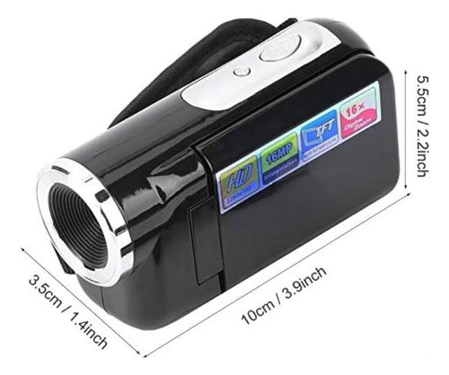 Videocámara Digital 16x Hd, Videocámara Digital Portátil Par