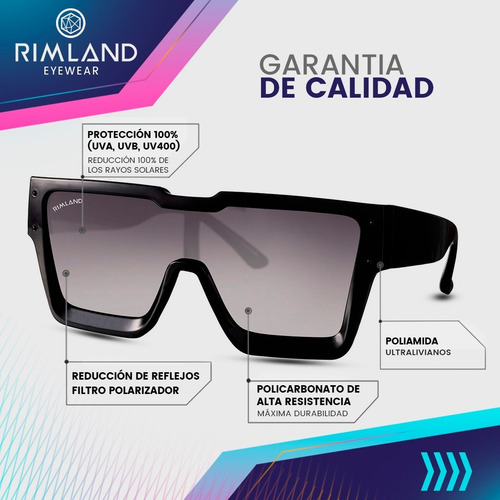 Imagen 5 de 7 de Anteojos Lentes De Sol Rimland Leek