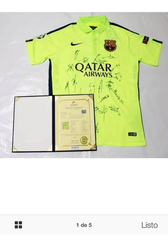 Camisa Jersi, 2014 -2015 Barcelona Uefa, Con Certificadone.w