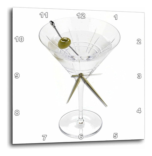 3drose Dpp_4549_3 Reloj De Pared Martini, 15 Por 15 Pulgadas
