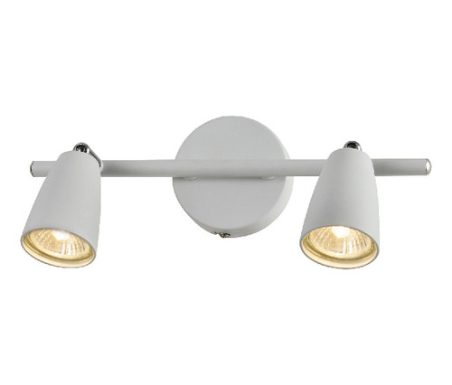 Spot De Metal Blanco 2 Luces Gu10 - Ixec Ix9702