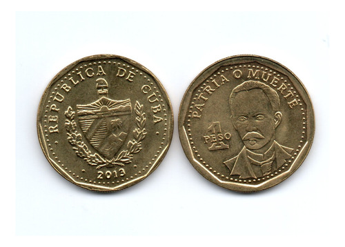 Moneda 1 Peso Cubano Año 2013 Km#347
