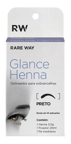 Glance Henna Preto Rareway Delineador Sobrancelha Indiana