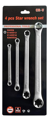Nachee Juego De Llaves De Caja Trx-star E-torx De 4 Piezas,
