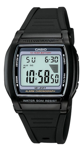Reloj Casio W-201-1avcf Illuminator Cronógrafo-negro