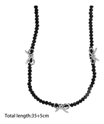 Collar Con Lazo De Perlas Para Mujer, Collar Largo Con Borla