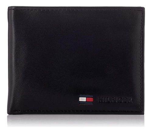 Billetera Tommy Hilfiger Billetera Cuero Plegable - Negro