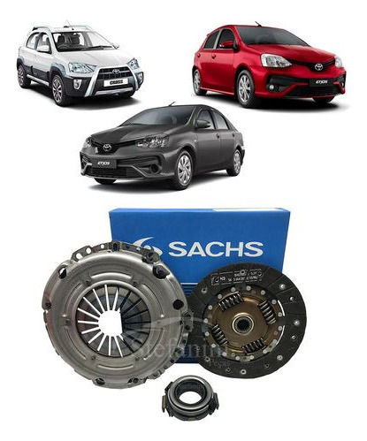 Kit Embreagem Toyota Etios 1.3 1.5 2012 A 2021 Sachs Sachs